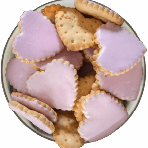 Glacé Framboos Hartjes