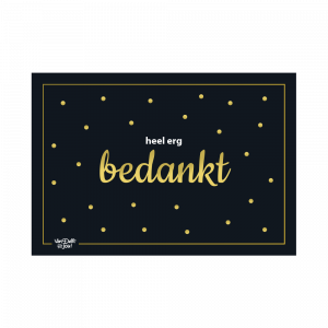 Wenskaart Bedankt
