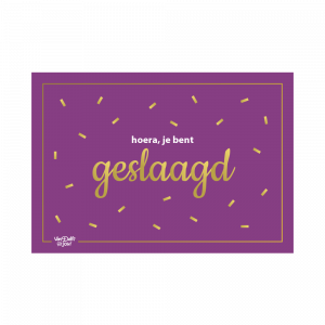 Wenskaart Geslaagd