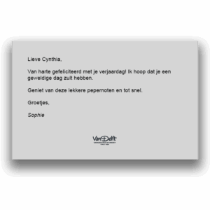 Voeg een gepersonaliseerde kaart toe aan je cadeau