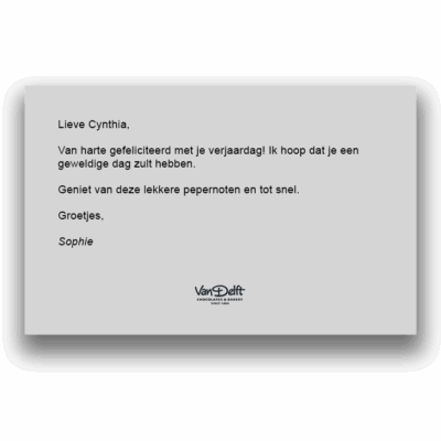 Voeg een gepersonaliseerde kaart toe aan je cadeau