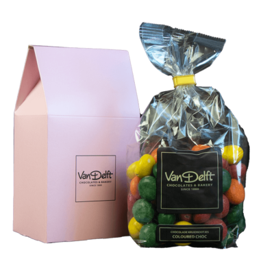 sinterklaas geschenk gekleurde chocolade pepernoten