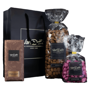 Cadeauset met reep, kruidnoten (500gr) en kwark kers