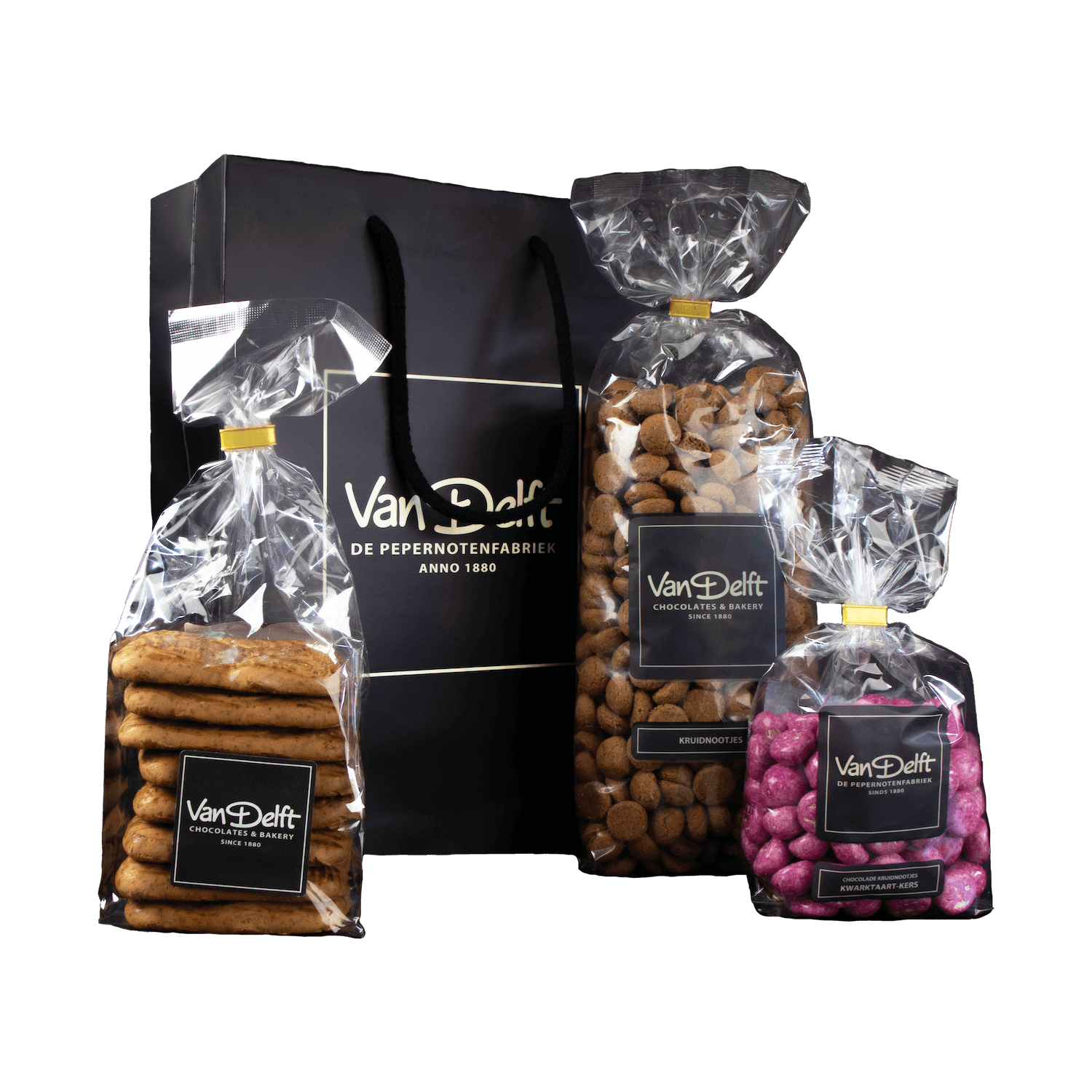 featured image Cadeauset met taai, kruidnoten (500gr) en kwark kers