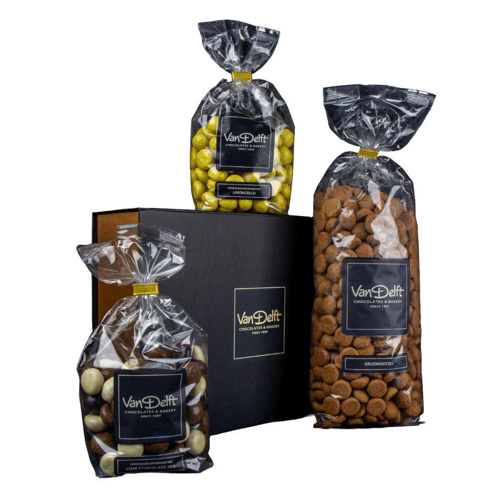 featured image Giftbox met kruidnoten (500gr), luxe mix en limoncello